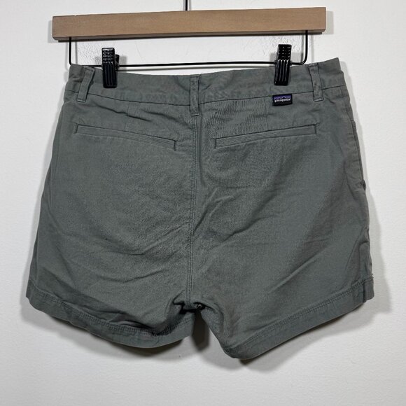 PATAGONIA Womens Stretch All-Wear Shorts Sz 4 Organic Cotton Gray Outdoor - Picture 4 of 6